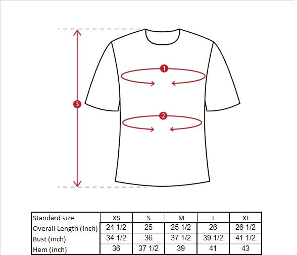 Augustin Top Size Guide