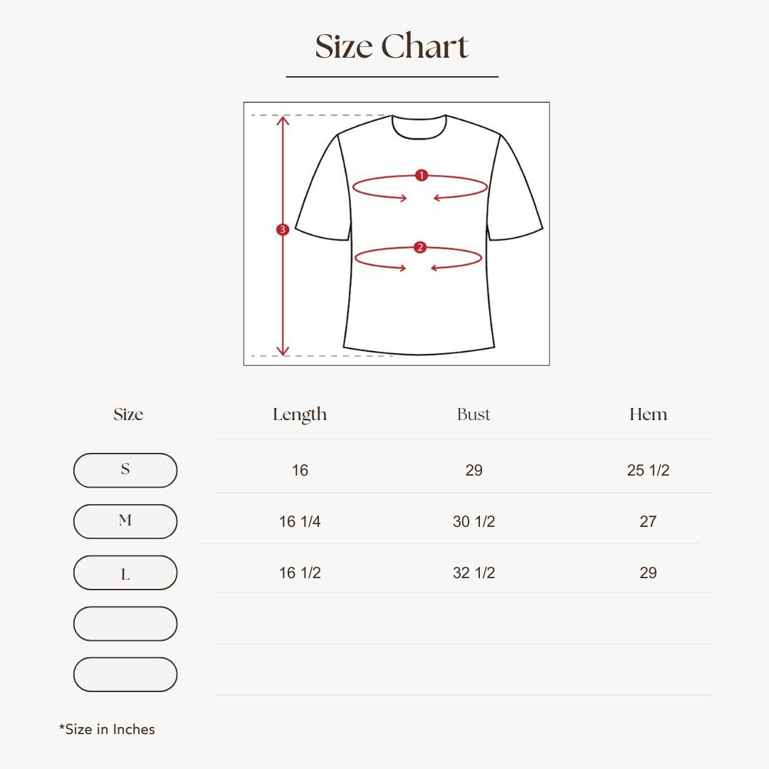 Square Neck Short Sleeve Top Size Guide