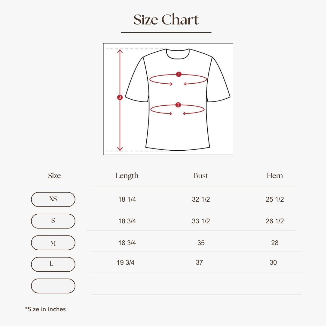Asymmetric Neckline Fitted Top Size Guide