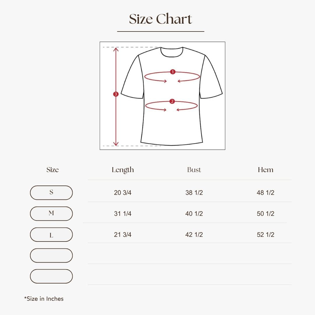 Gathered Cape Sleeve Blouse Size Guide