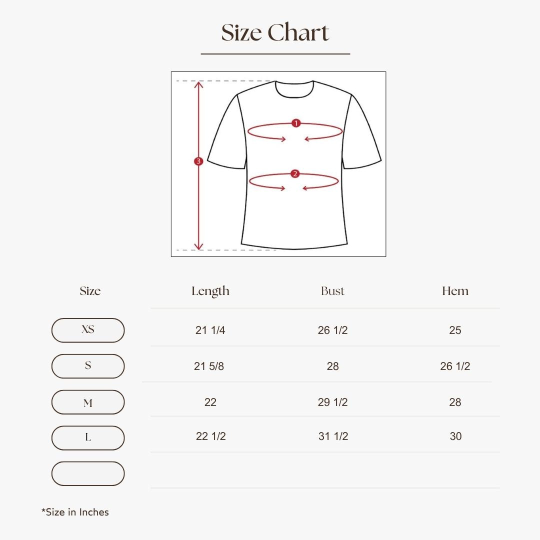 Stripe Henley Tee Size Guide