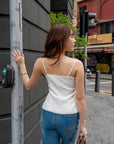 Sleeveless Button Front Top