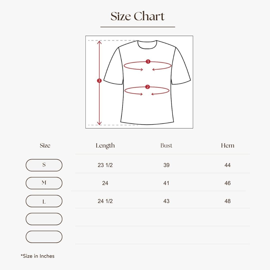 Flowy Batwing Blouse Size Guide