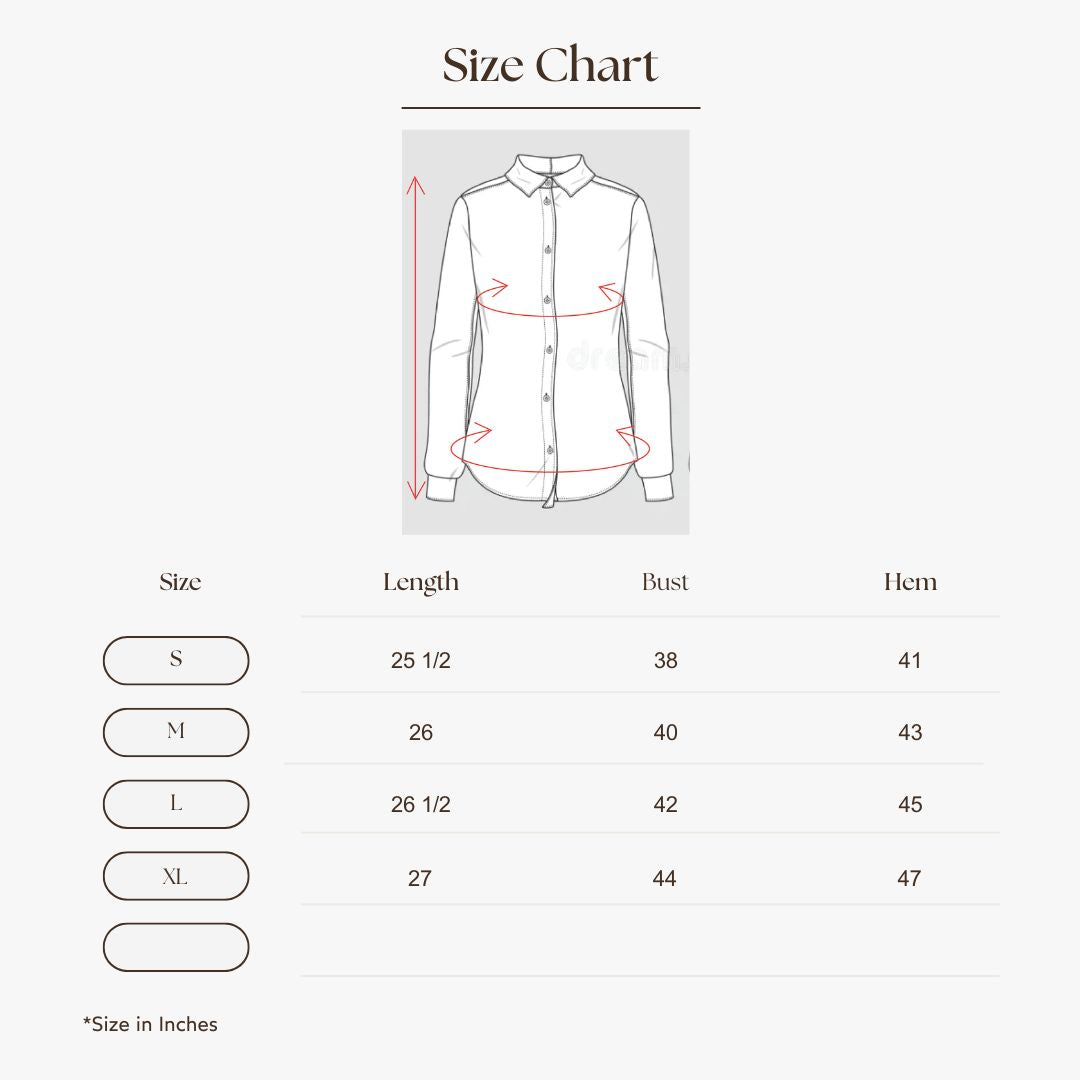 V-Neck Satin Blouse Size Guide