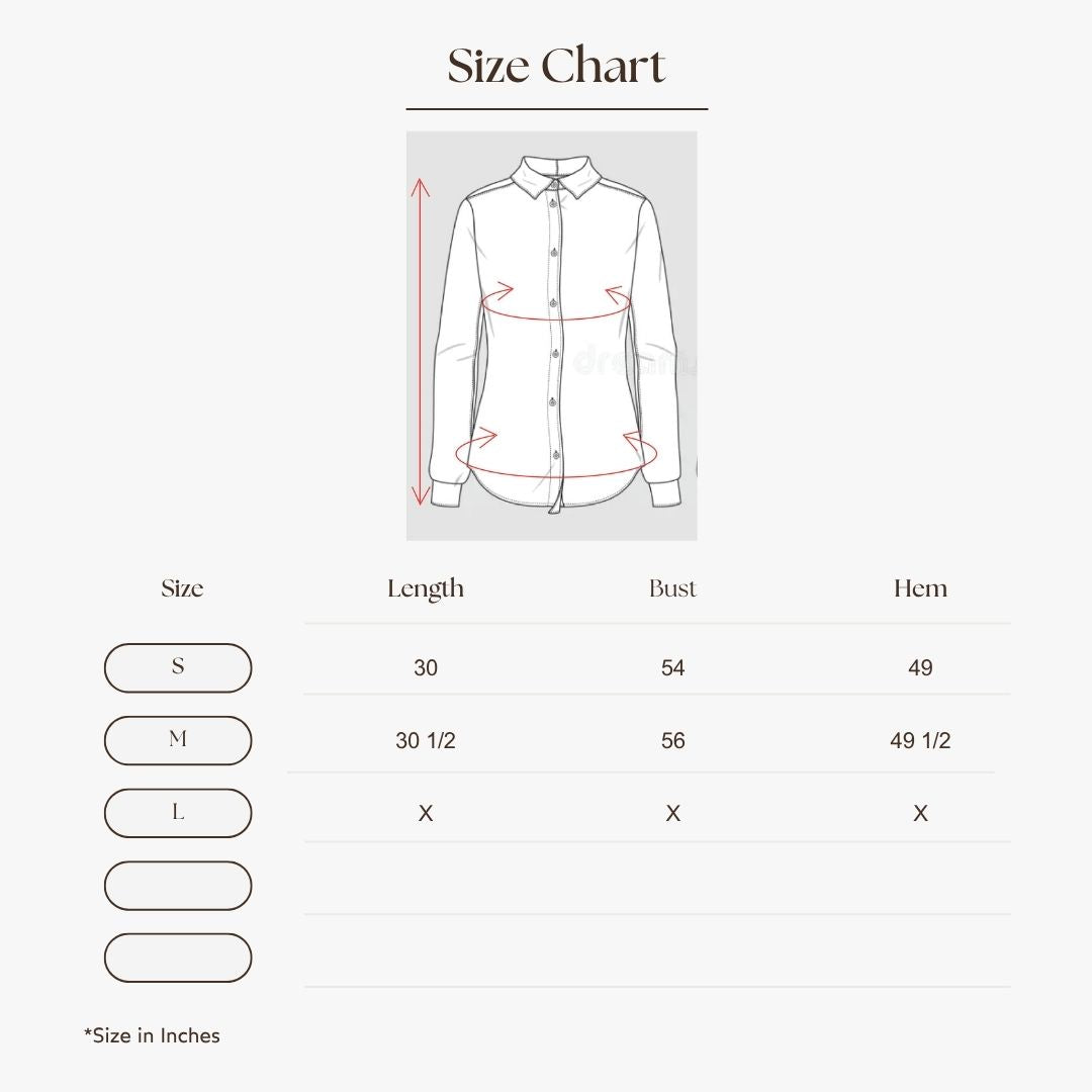 Checkered Button-Down Shirt Size Guide