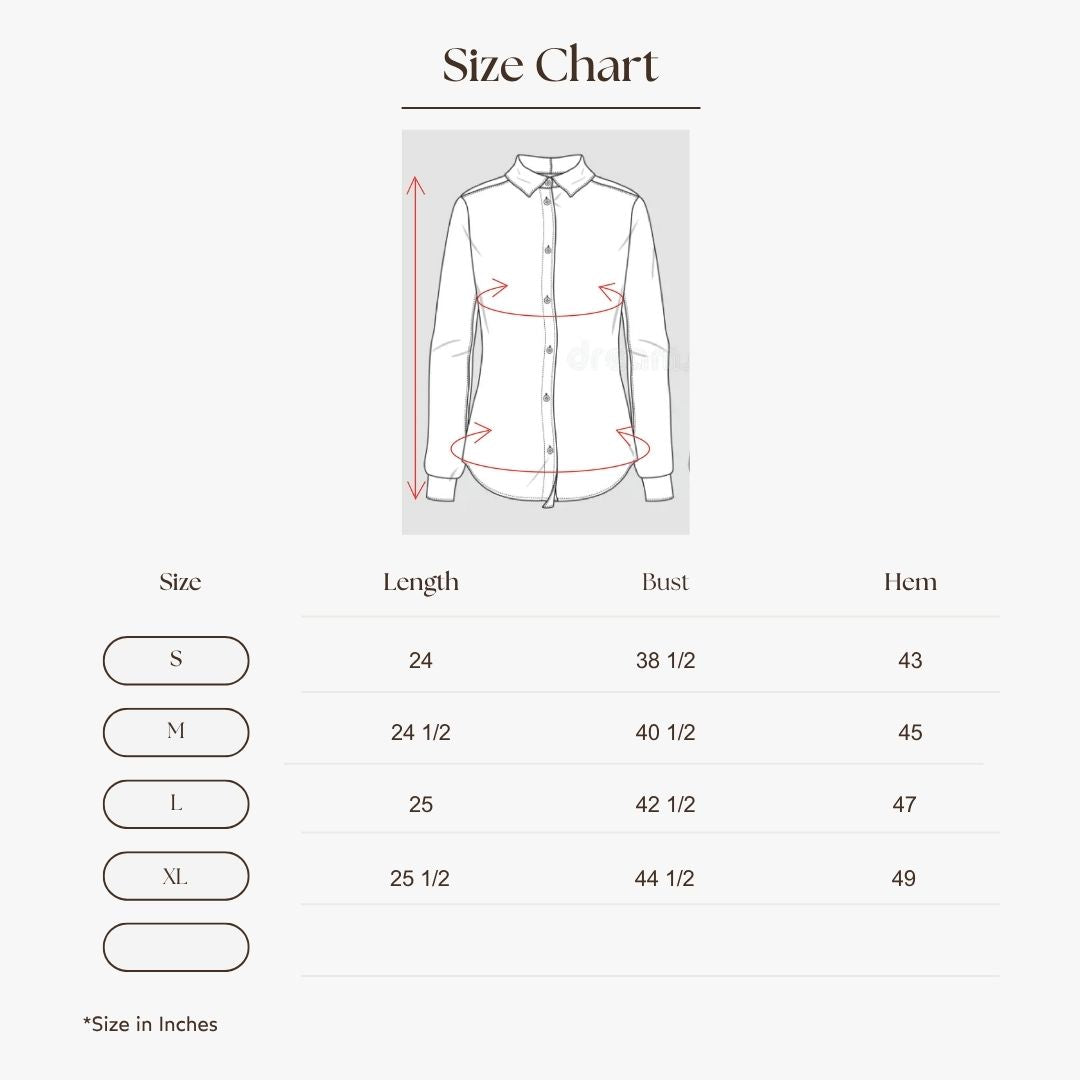 Classic Essential Shirt Size Guide