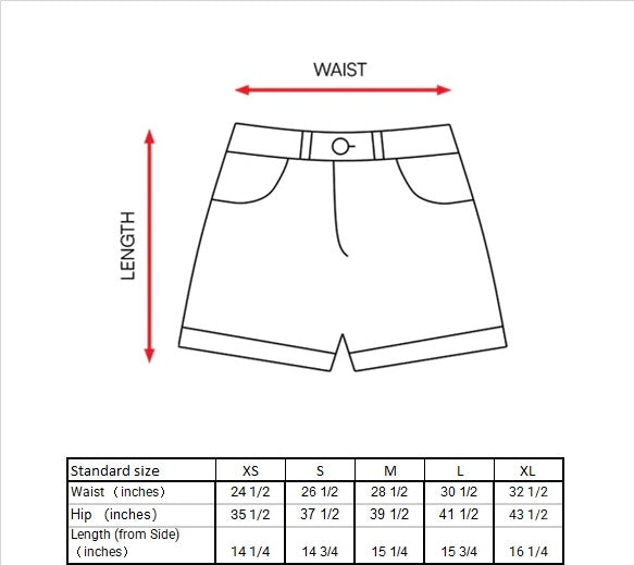 Elma Shorts Size Guide