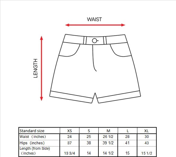 Keila Shorts Size Guide