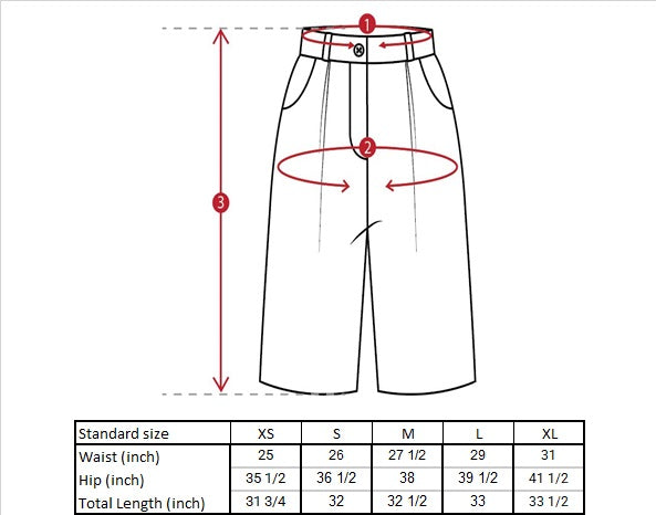 Seara Cropped Trousers Size Guide