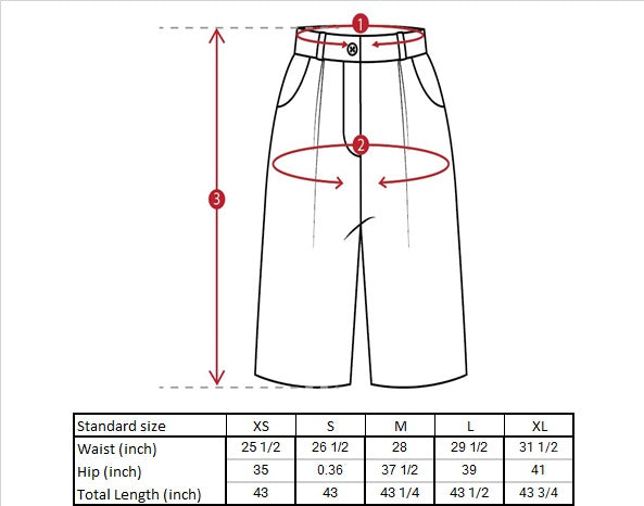 Lennon Cape Trousers Size Guide