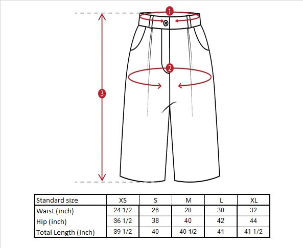 Aster Wide Leg Trousers Size Guide