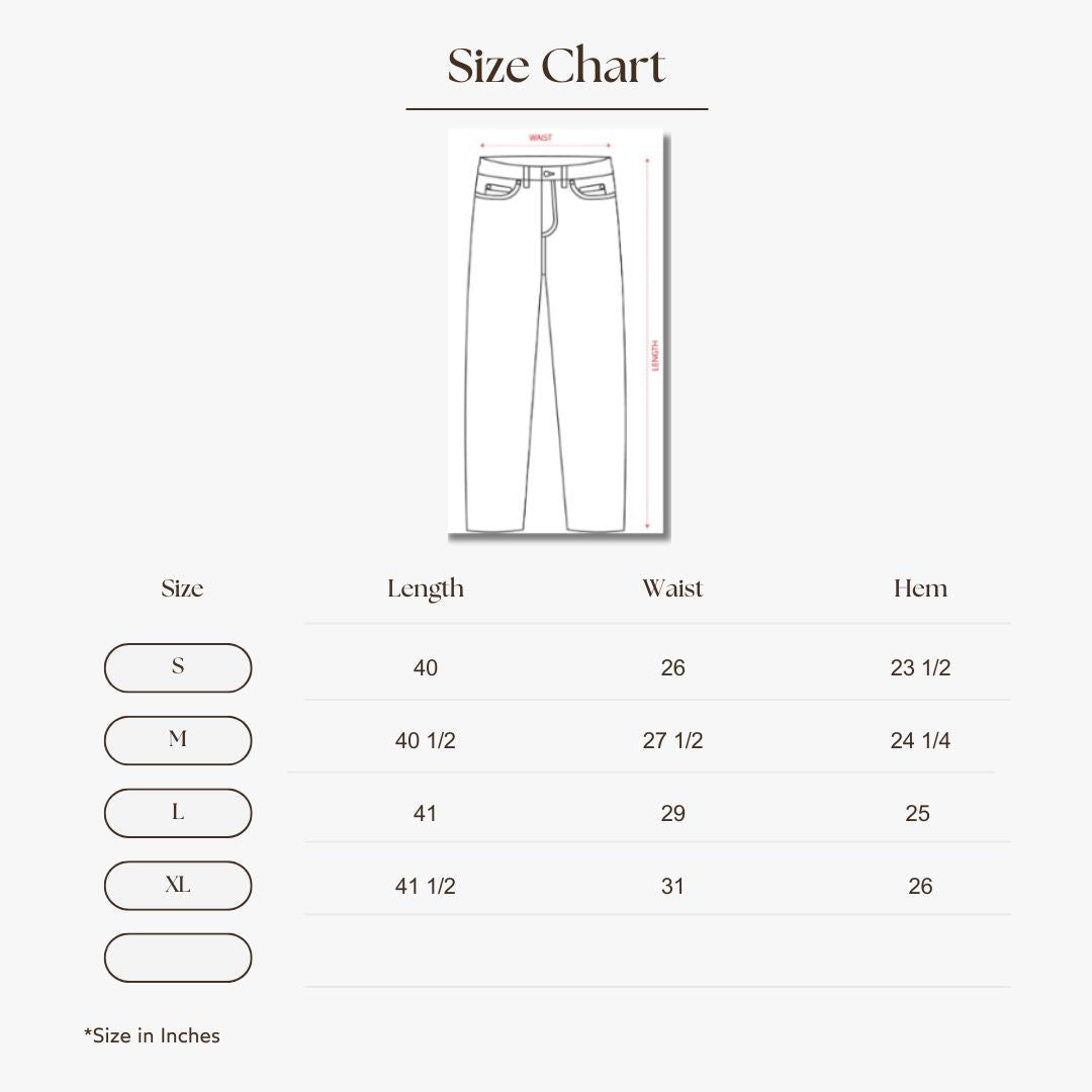 High-Waist Tie Trousers Size Guide