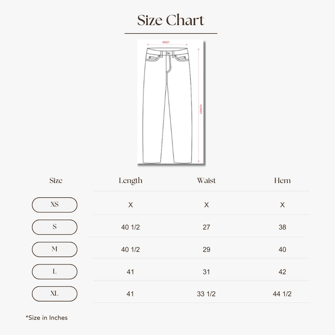 High-Waist Flowy Trousers Size Guide