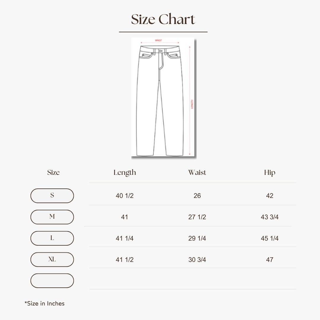 Tailored Panel Wide-Leg Pants Size Guide
