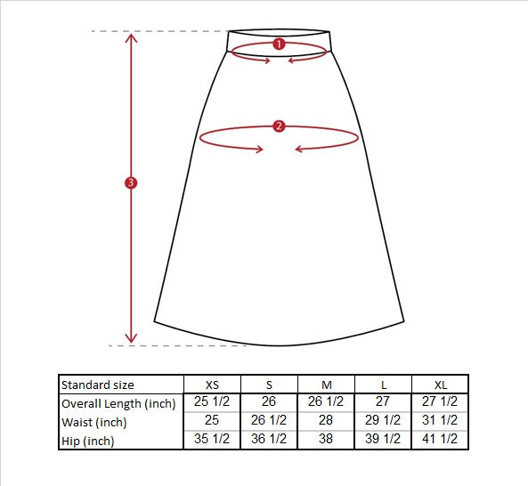 Juniper Linen Blend Skirt Size Guide