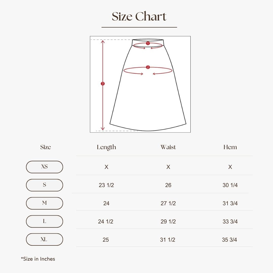 Slim Pencil Skirt Size Guide
