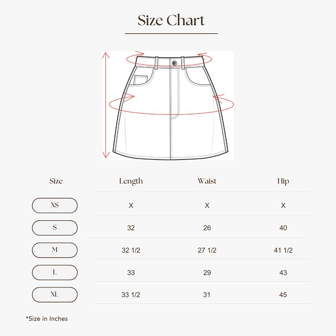 A-Line Skirt Size Guide