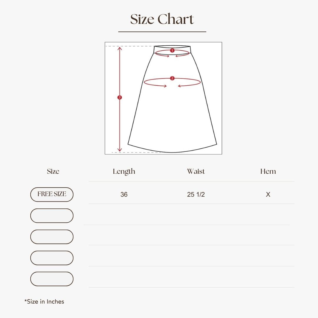 Plaid Flow Maxi Skirt Size Guide