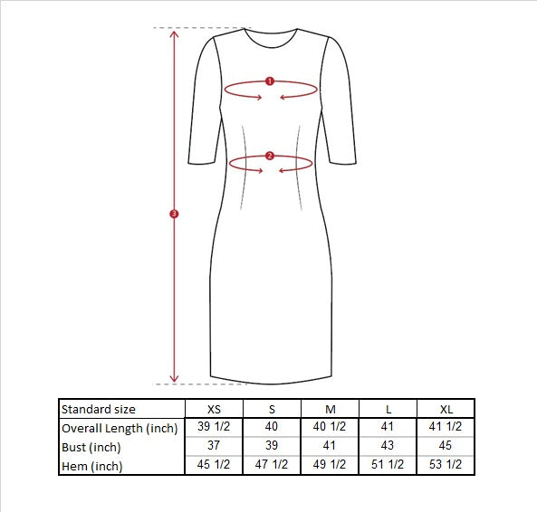 Sanday Tunic Size Guide