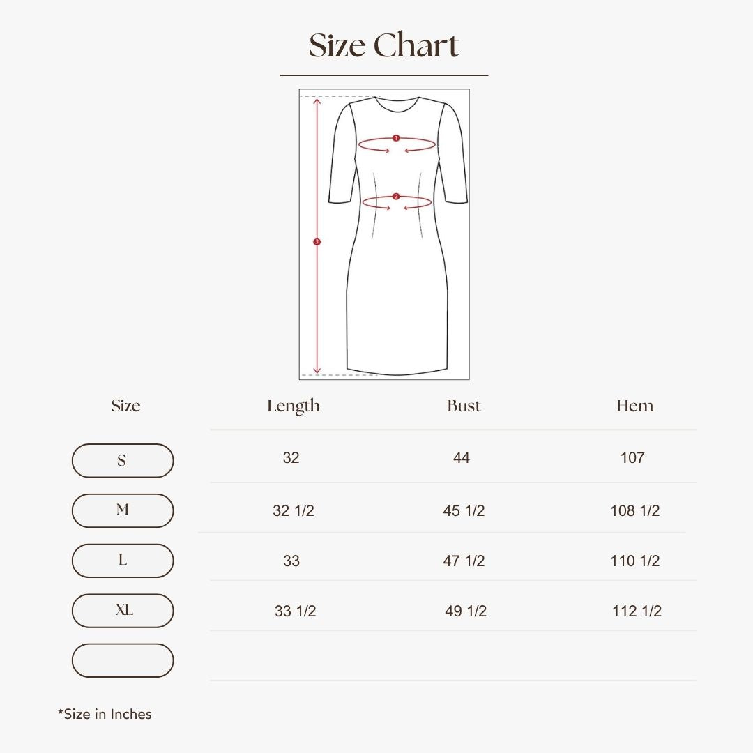 Utility Collared Shirt-Dress Size Guide
