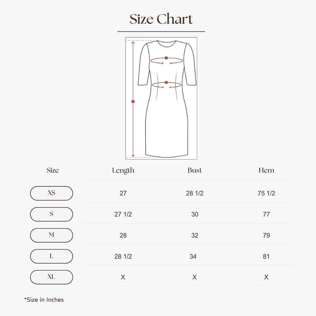 Lace-Up Mini Dress Size Guide