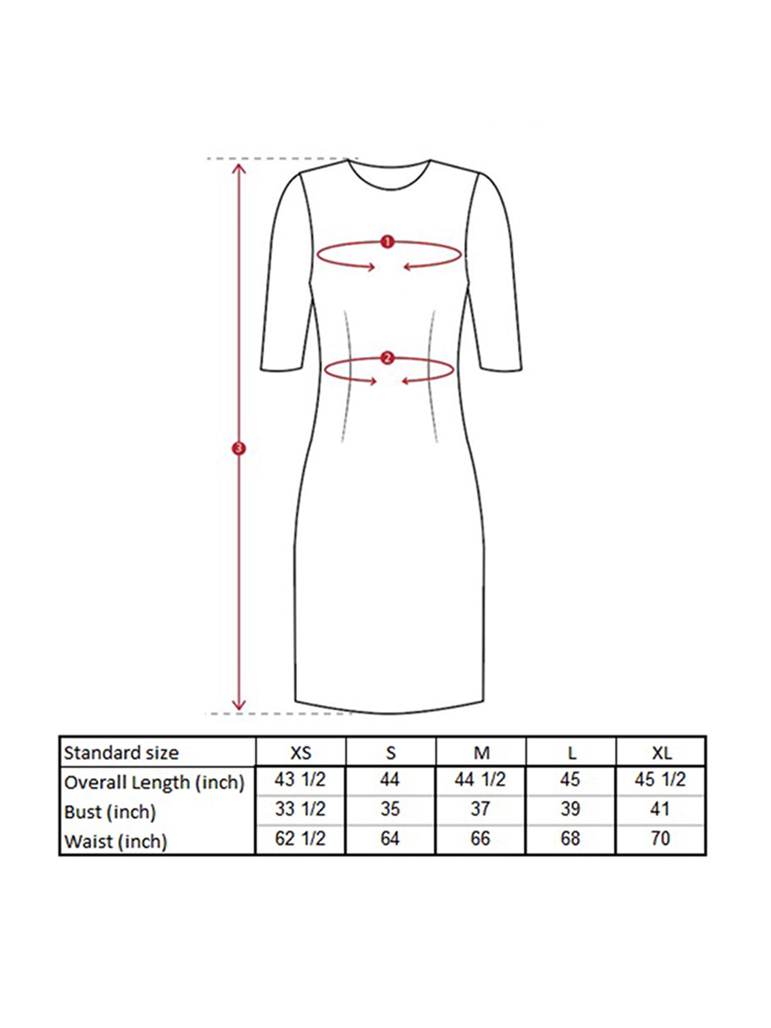 Kyoto Puzzle Dress Size Guide