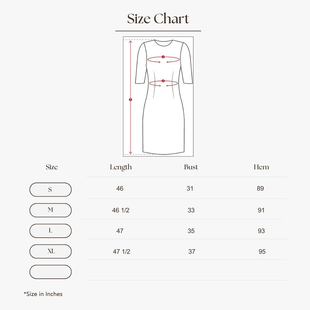 Texture Pleated Midi Dress Size Guide