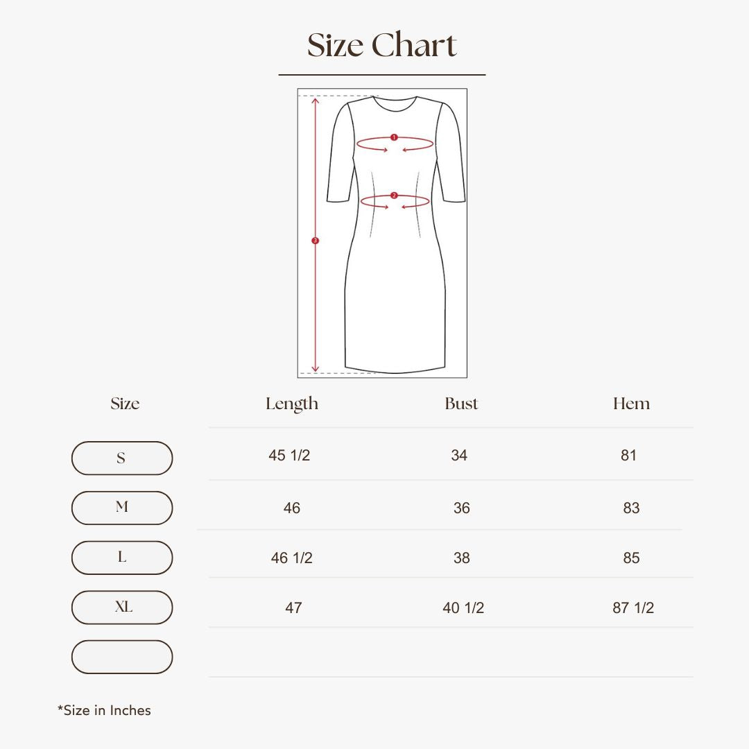 Colorblock Pleated Belted Dress Size Guide