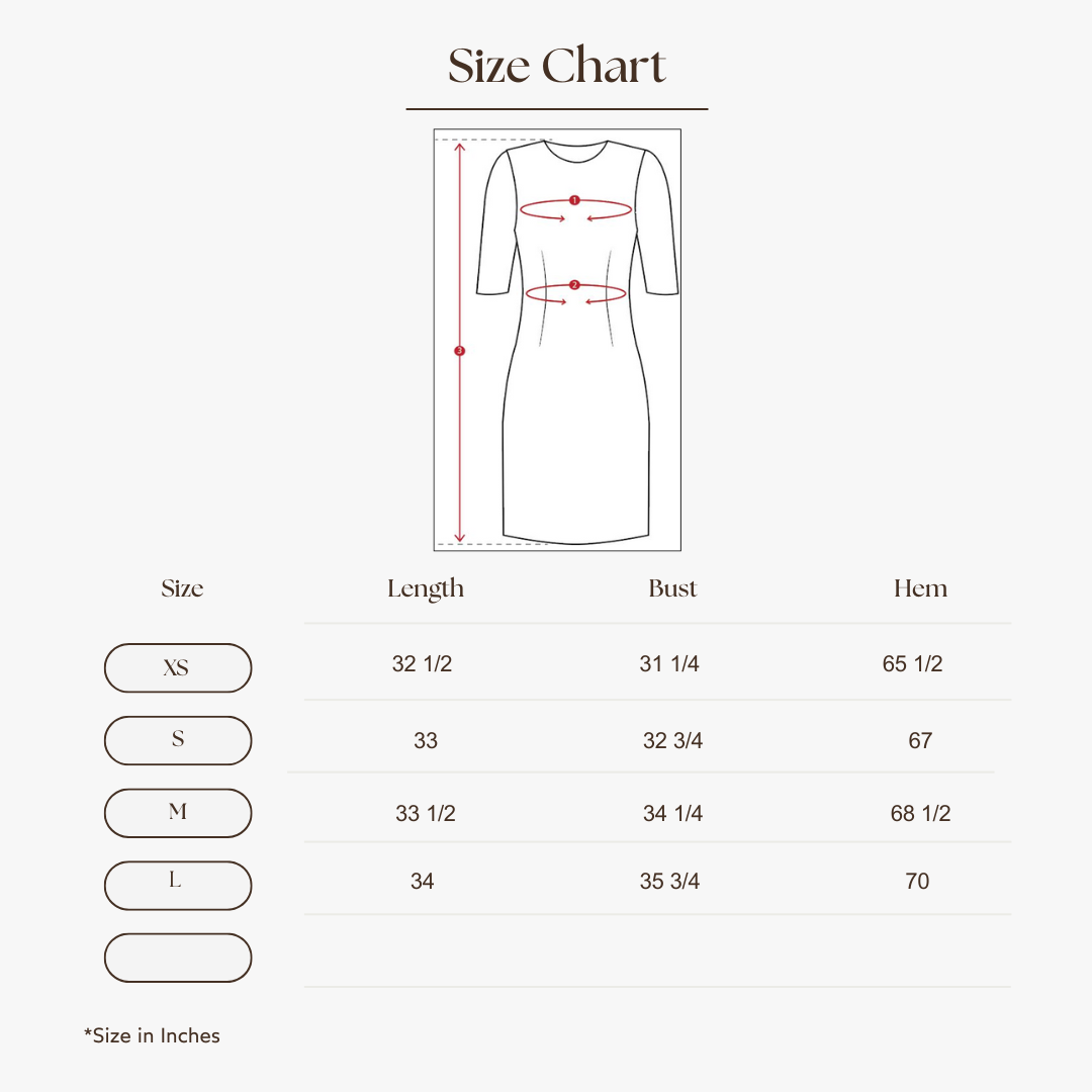 French Lace Mandarin Collar Dress Size Guide