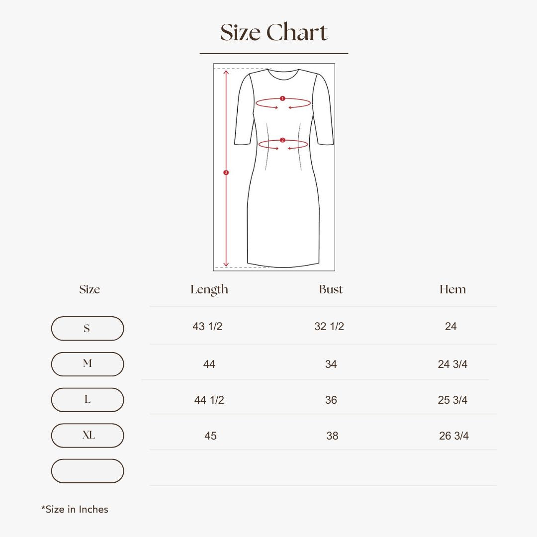 Notch-Collar Wrap Midi Dress Size Guide