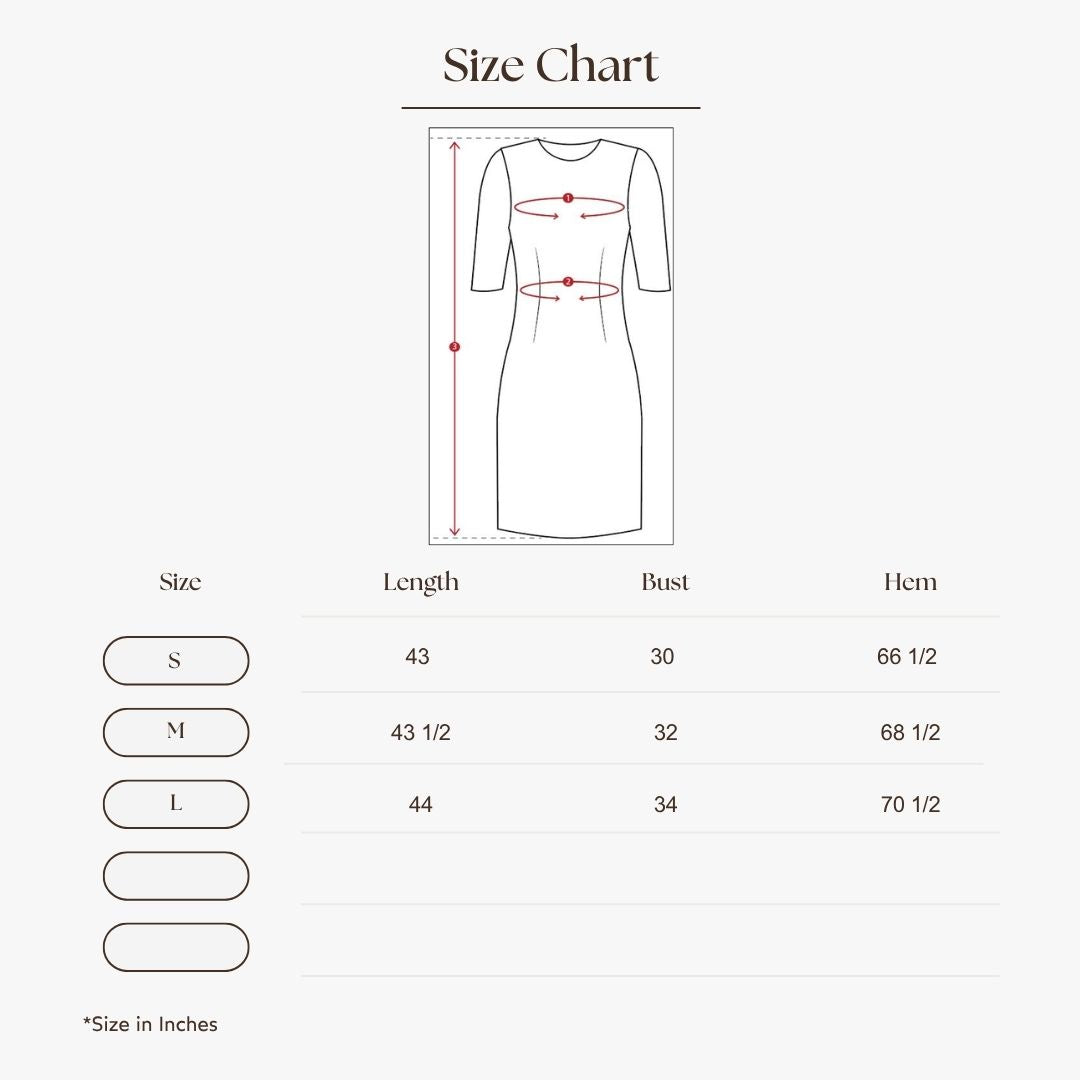 Bow-Front Midi Dress Size Guide