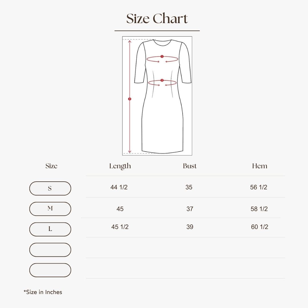Pintuck Sleeveless Midi Dress Size Guide