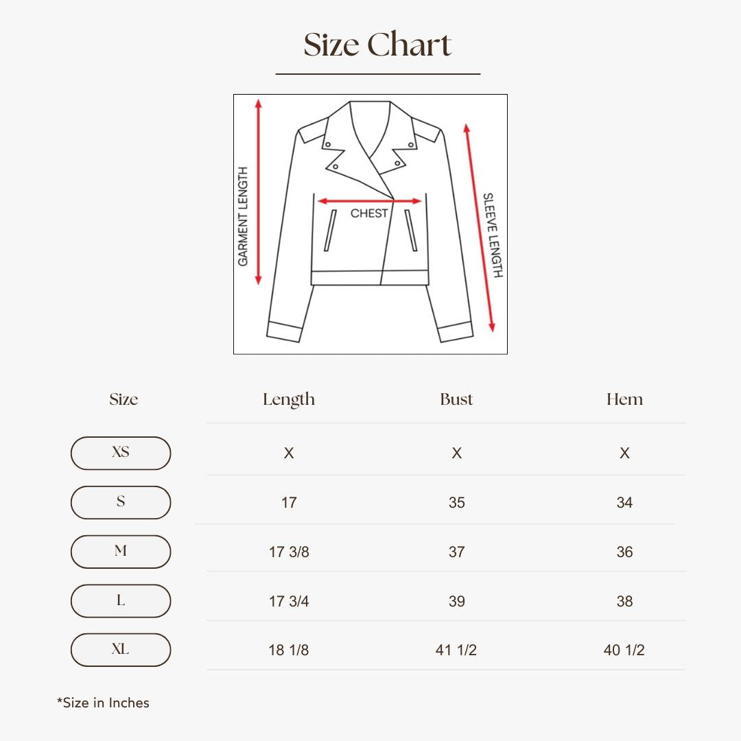 Chic Edge Tweed Jacket Size Guide