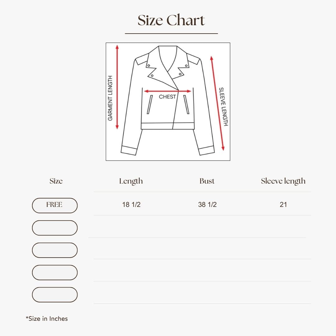 Cropped Denim Jacket Size Guide