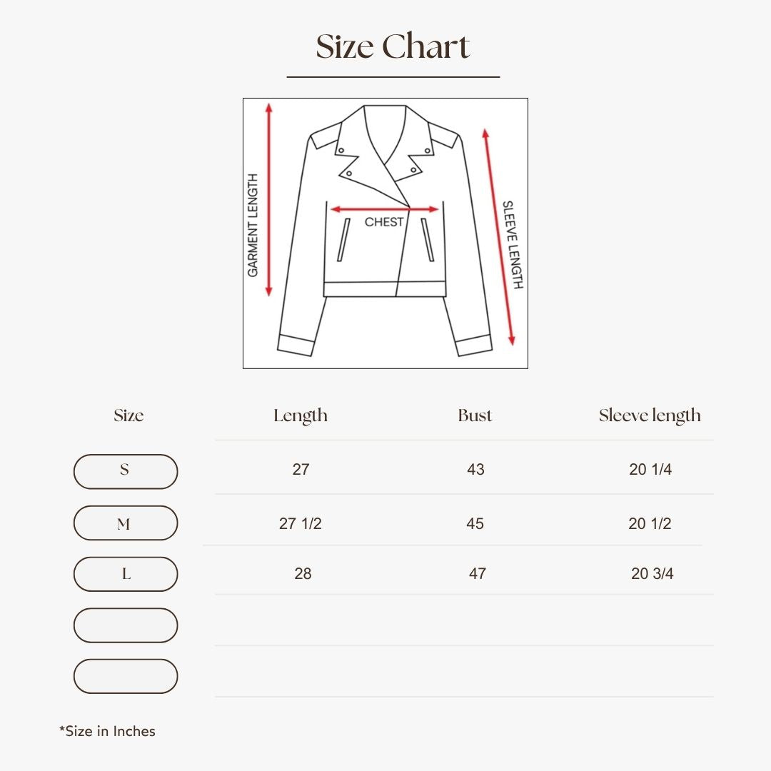 Cinch Waist Utility Blazer Size Guide