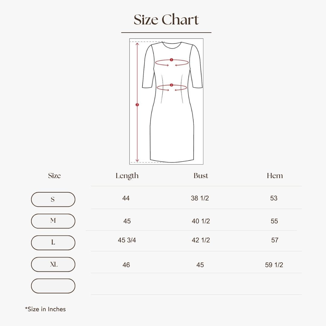 Sheer Textured Tunic Top Size Guide