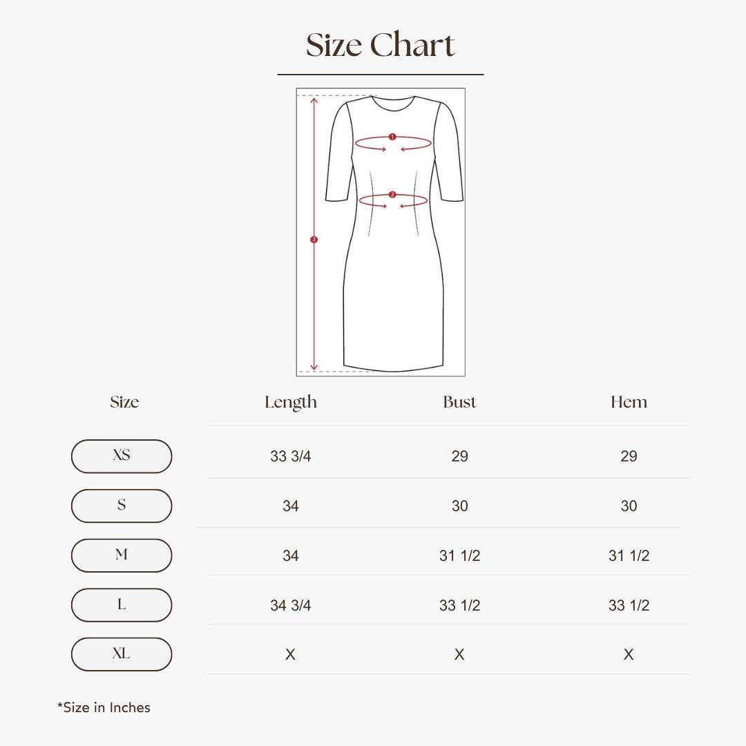 Minimal Slip Midi Dress Size Guide