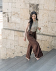 Pleated Wide-Leg Pants