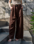 Pleated Wide-Leg Pants