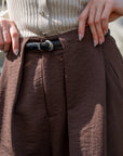 Pleated Wide-Leg Pants