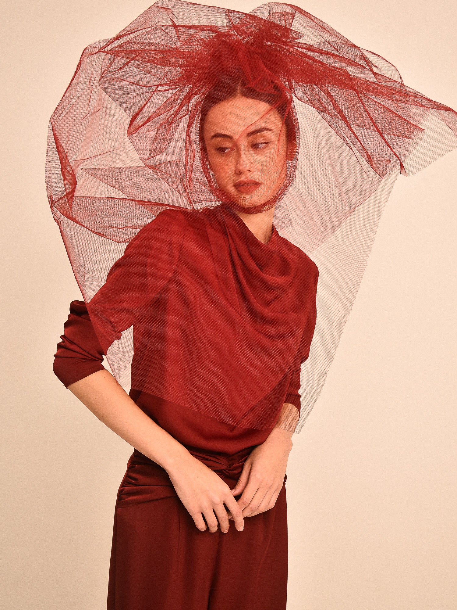 Audrey Long Sleeve Cowl Top
