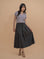 Belted Pleated Skirt