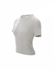 Cable Knit Short Sleeve Top