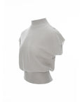 Mock Neck Cap Sleeve Knit Top