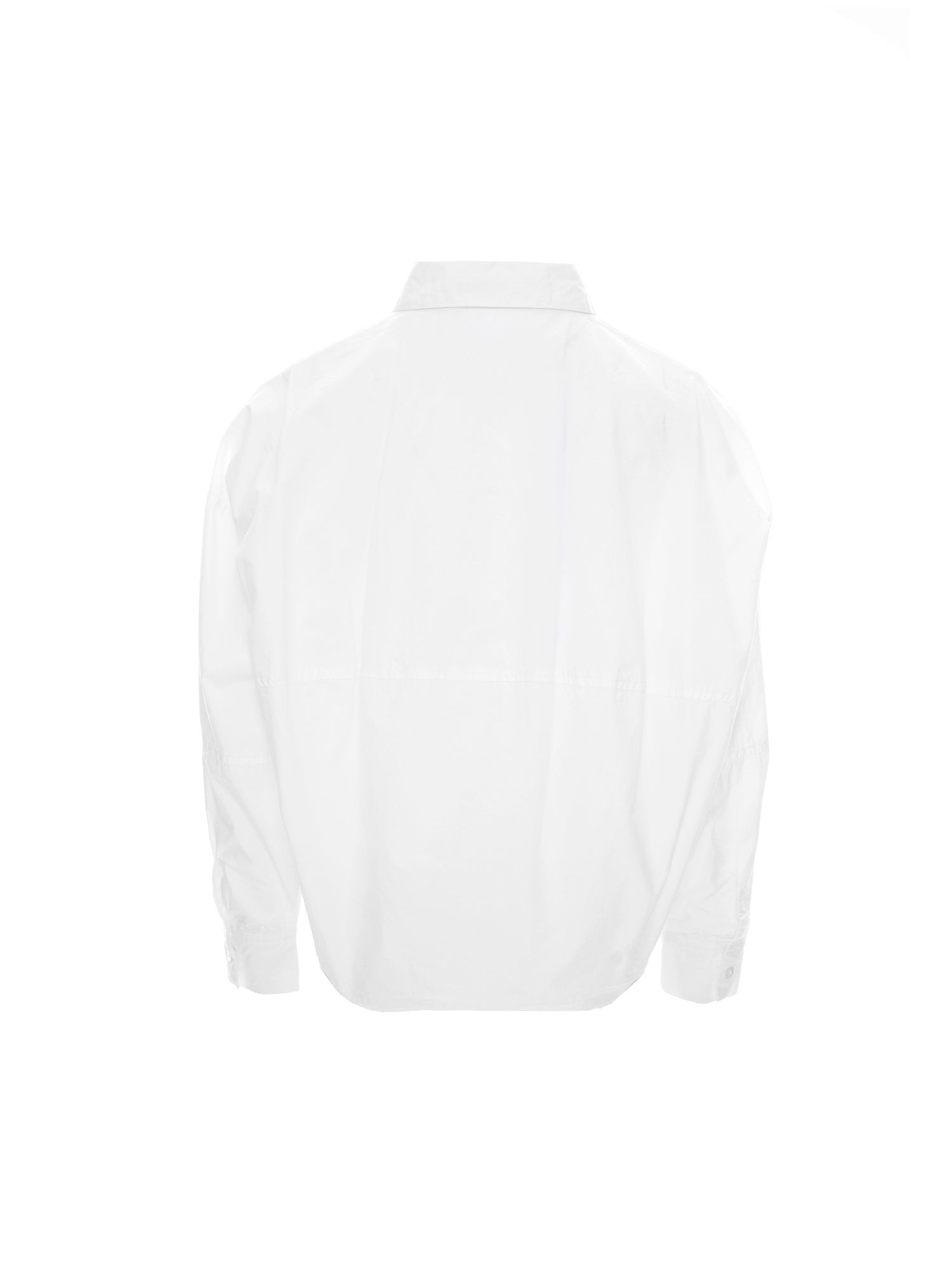 Seam-Detail Boxy Button-Up Blouse