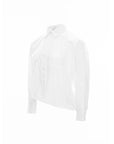 Seam-Detail Boxy Button-Up Blouse