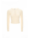 Ribbed Henley Knit Top