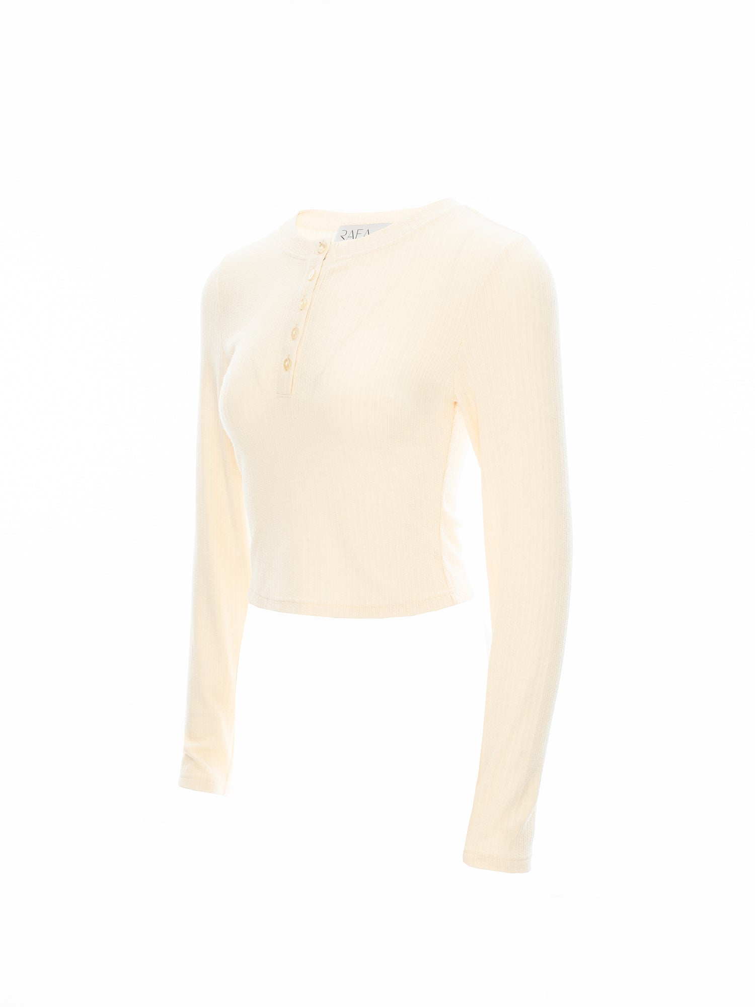 Ribbed Henley Knit Top