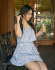 Striped Tiered Ruffle Mini Dress