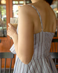 Striped Tiered Ruffle Mini Dress
